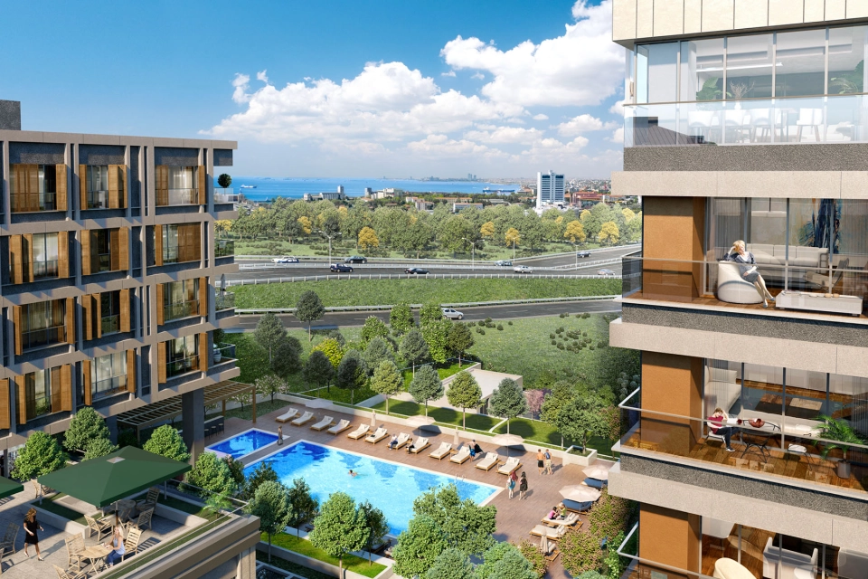 Ready to move apartment in Kadikoy area with Bosphorus view