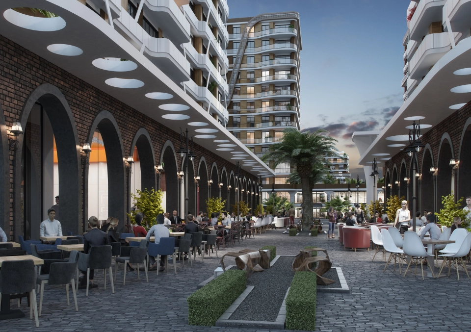 Apartment with concept famous streets of istanbul