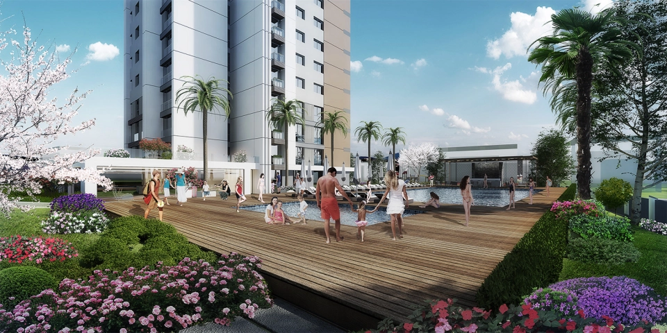 Apartments with sea, city, and forest views in Kartal