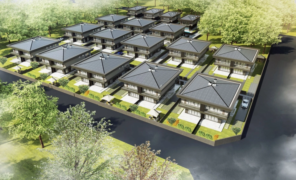 Modern design villas in the European side of Istanbul