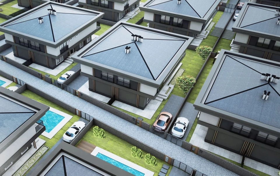 İstanbul Avrupa yakasında modern tasarımlı villalar