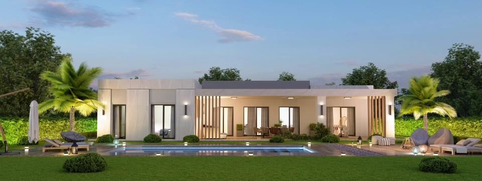 Villas with sea and lake view together