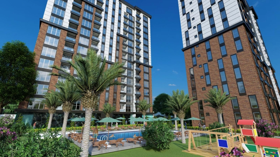 Residential apartments with modern architecture in Kartal