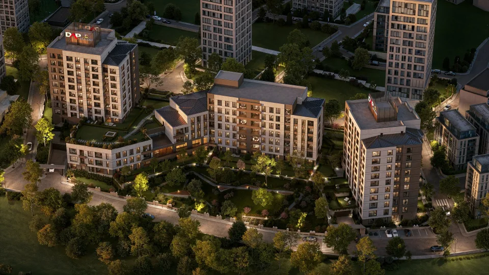3+1 Apartment 159–171m² Garden View ataşehir, Istanbul | Domirel