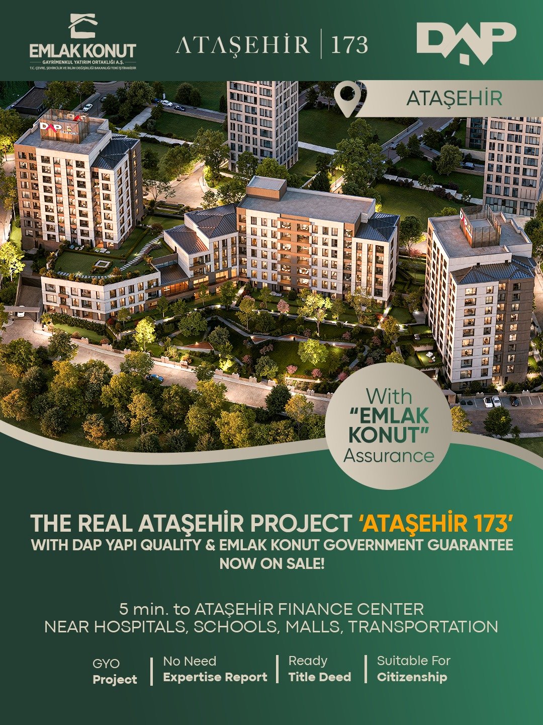 3+1 Luxury Daire 159–171m² - DAP Ataşehir, ataşehir, Istanbul | Domire