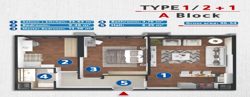 1-Bed 72m² Flat in kartal — From $2,670,000 · Citizenship Eligible | Domirel — photo 18