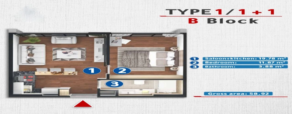 1-Bed 72m² Flat in kartal — From $2,670,000 · Citizenship Eligible | Domirel — photo 19