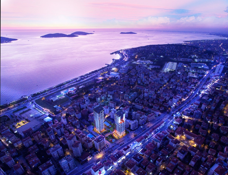 Apartments with sea, city, and forest views in Kartal