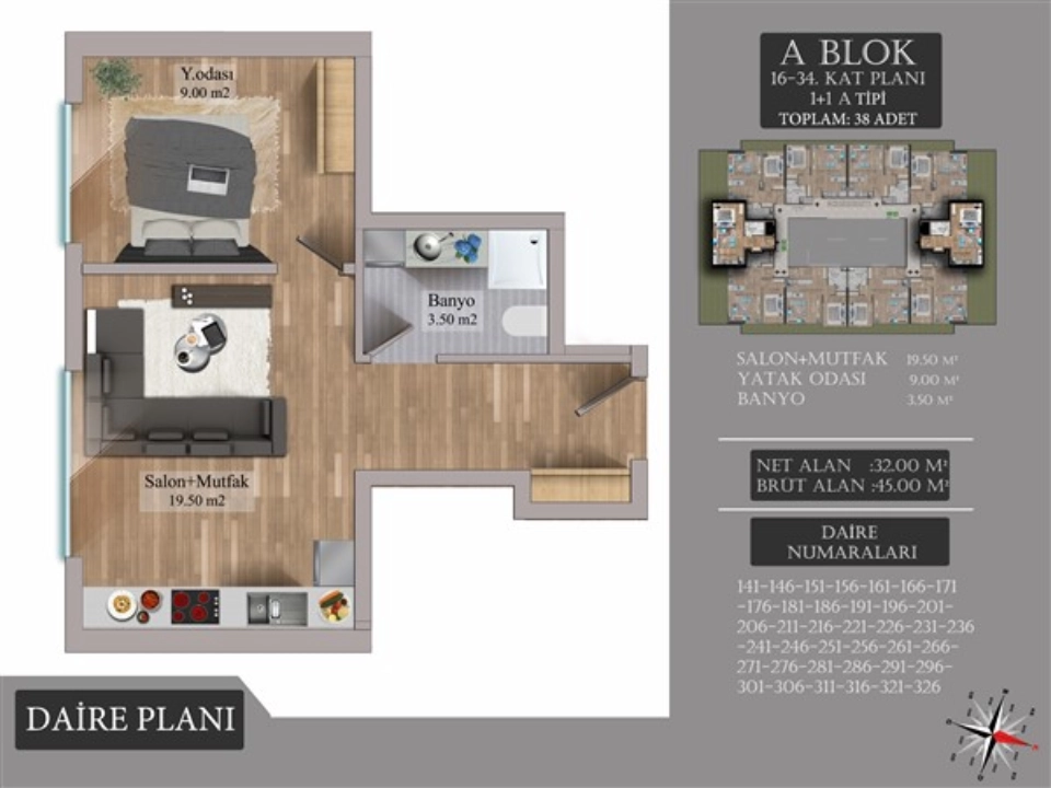 BIZZ TOWER Esenyurt - 2 Bed Apartment | $124,000 — photo 25