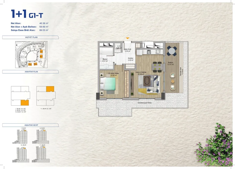 آپارتمان 2+1 · 117م² · $391,800 · Güneşli, Bağcılar, bağcılar for Sale in Istanbul, Turkey | Domirel — photo 24