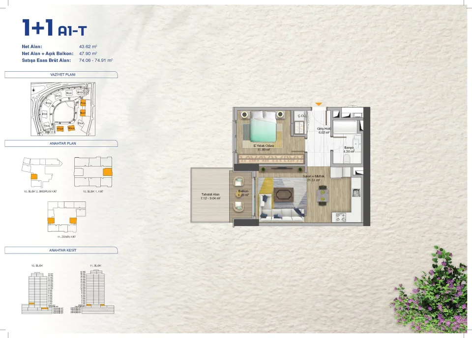آپارتمان 2+1 · 117م² · $391,800 · Güneşli, Bağcılar, bağcılar for Sale in Istanbul, Turkey | Domirel — photo 18