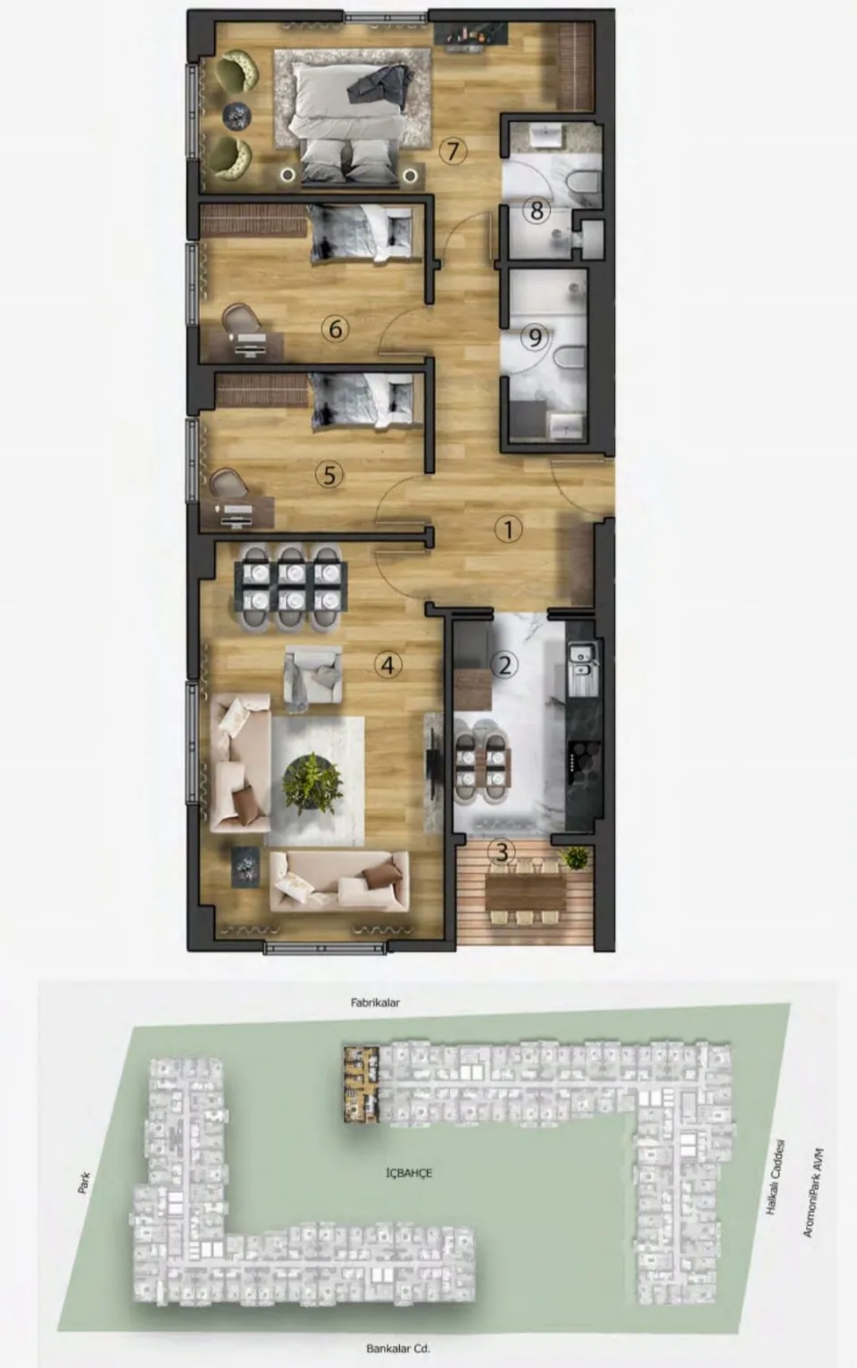 1+1 Apartment 75m² Sefaköy | Domirel — photo 23